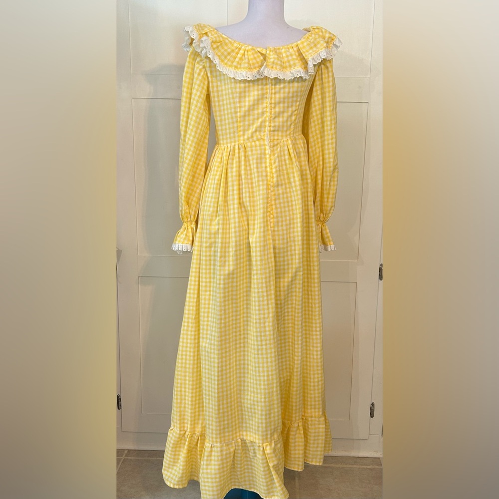 Handmade Prairie cottage-core Gingham Dress - Picture 6 of 16